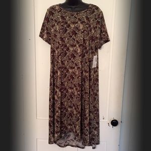 LuLaRoe Carly, Natural Camouflage, Large, NWT